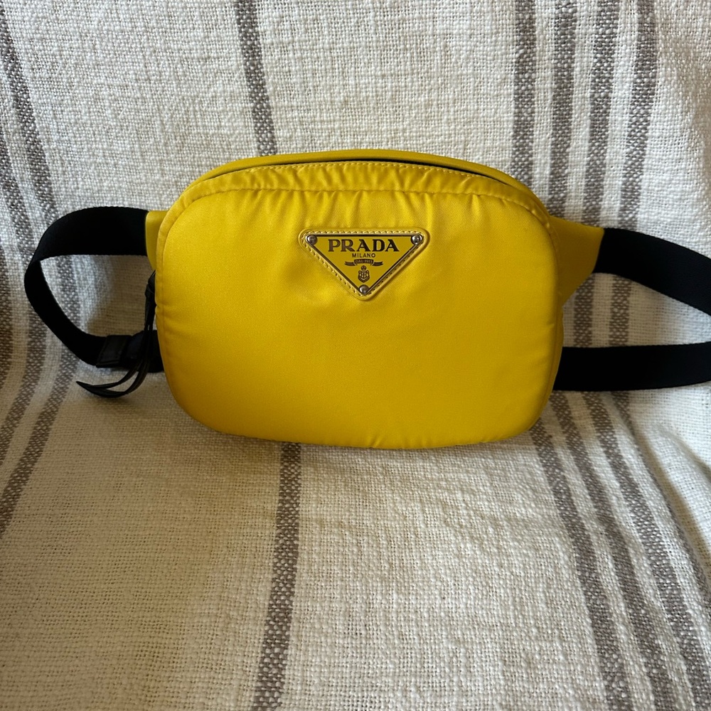 Authentic Prada Yellow Belt Bag